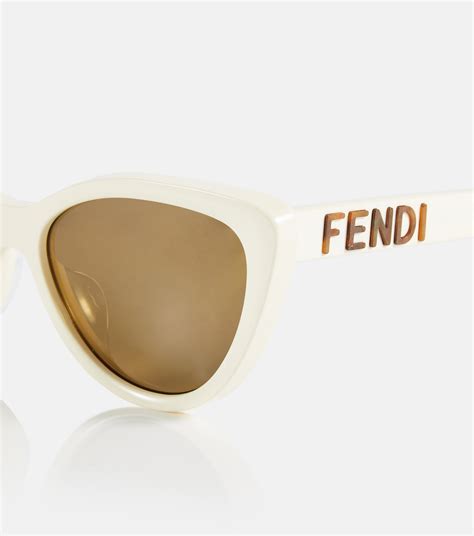 fendi embellished cat eye acetate mirrored sunglasses|fendi cat eye sunglasses white.